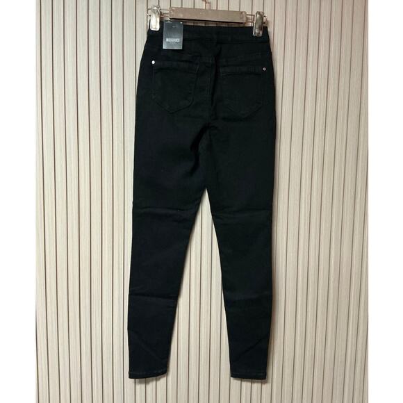 Missguided Vice High-Waisted Slash Knee Skinny Jeans Size US 6S - Picture 2 of 10